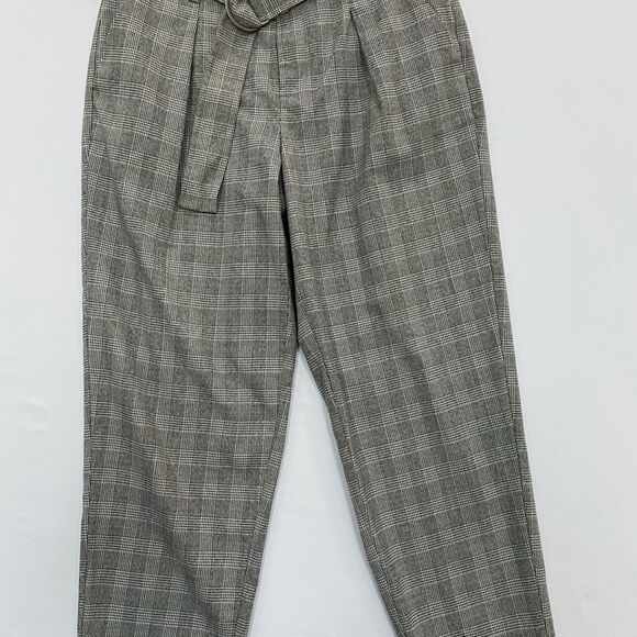 a new day Pants - A New Day Plaid High Rise Belted Ankle Pants 6
